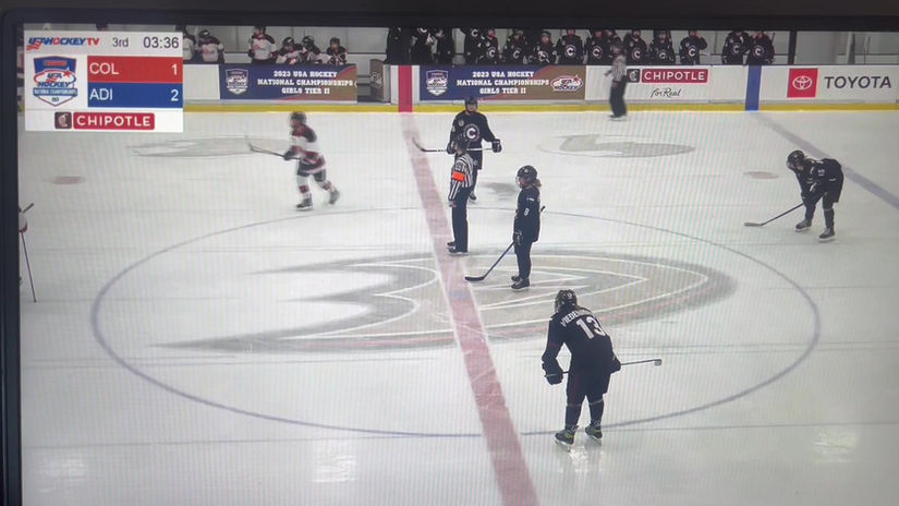 Leena (#8) Knee Tap for Opponent After Leena Goal Nat Champ